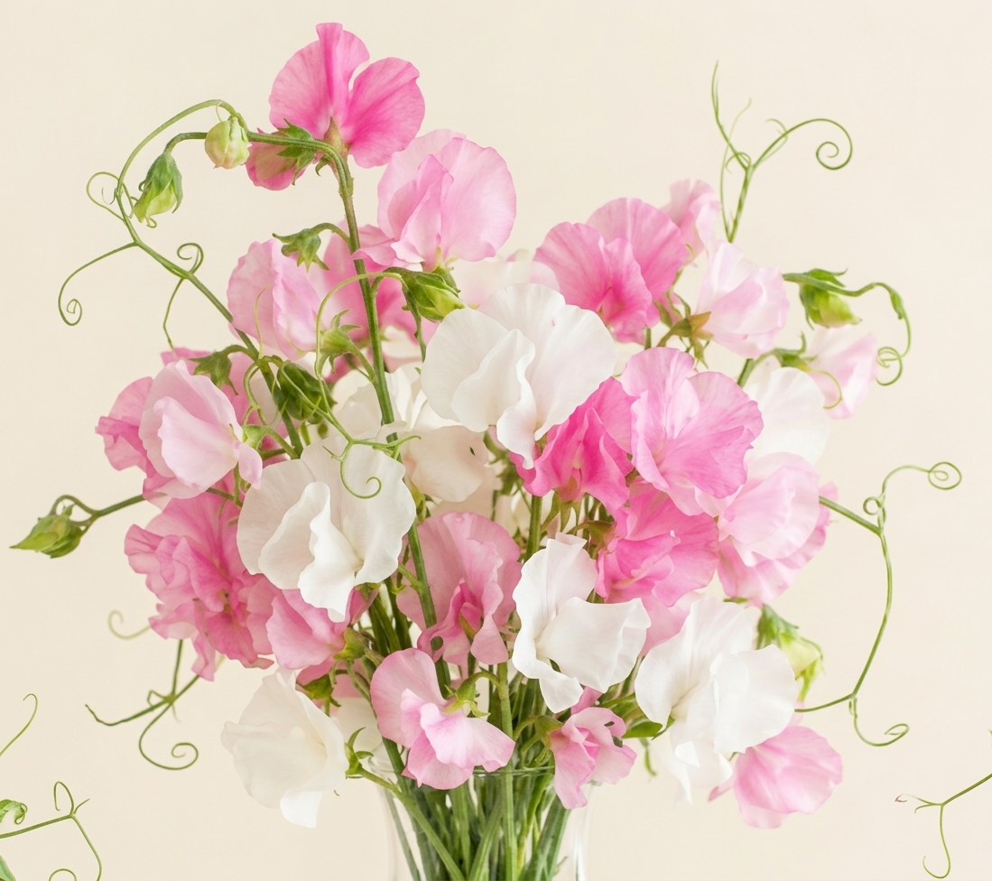 Ramo floral natural con flores frescas y arreglos elegantes